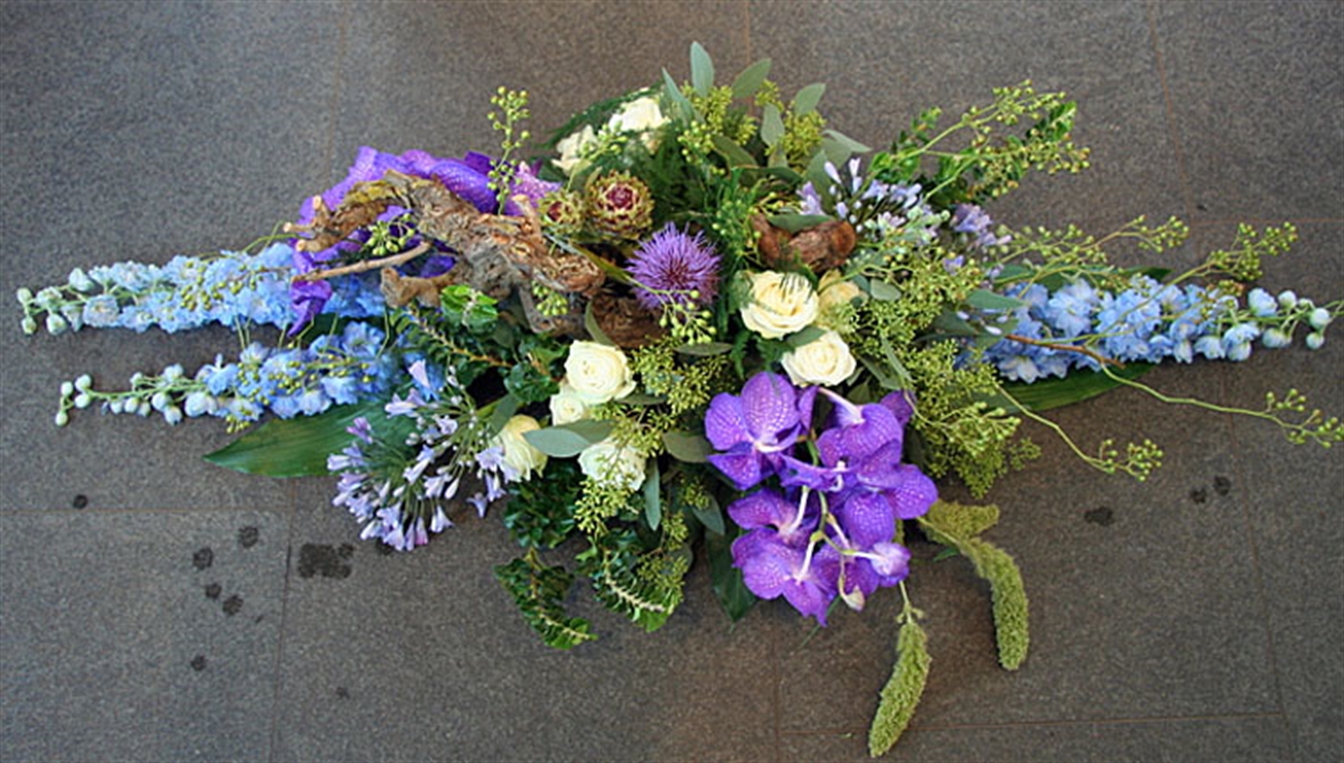 Rouwstuk blauw